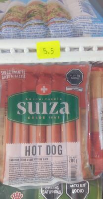 SUIZA HOT DOG CERDO Y RES 5 UNI X 200 GR