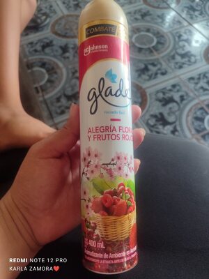 GLADE ALEGRIA FLO Y FRUTOS ROJ AER X 400 ML