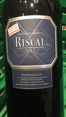 RISCAL 1860 TEMPRANILLO X 750 ML