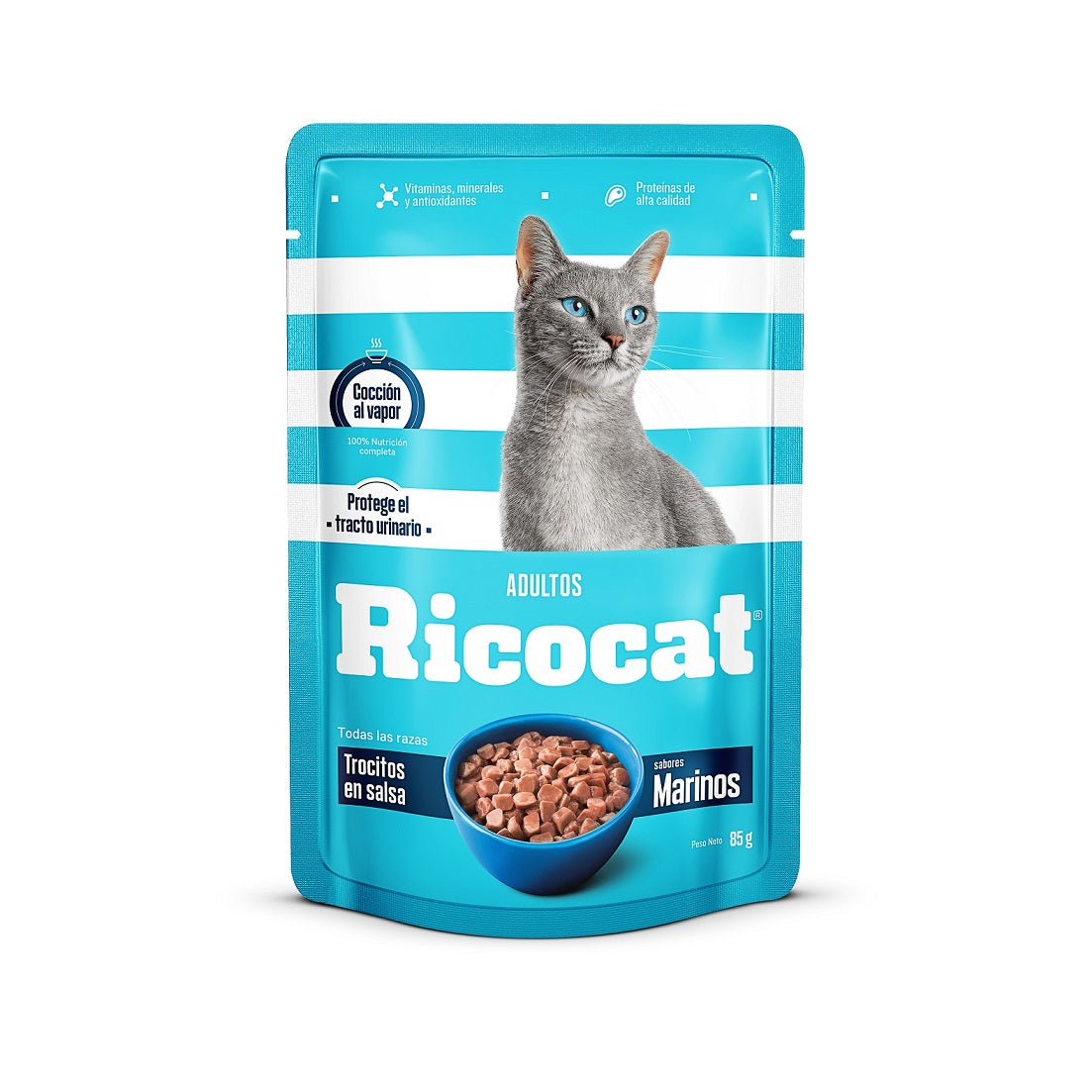 RICOCAT ADULT TROCITOS MARINOS X 85GR