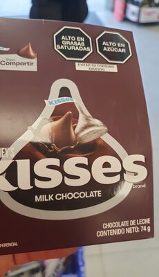 HERSHEYS KISSES CHOCOLATE CON LECHE X 74GR
