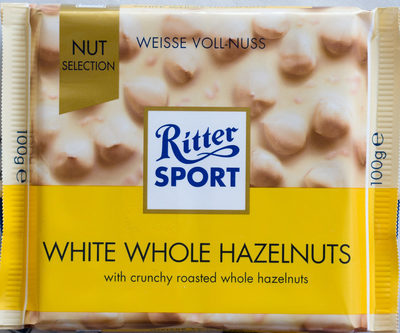 RITTER CHOCOLATE BLANCO CON AVELLANAS ENTERAS X 100GR