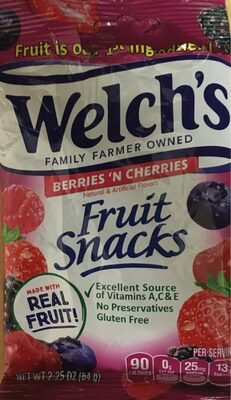 WELCHS FRUIT SNACKS BERRIES X 64GR