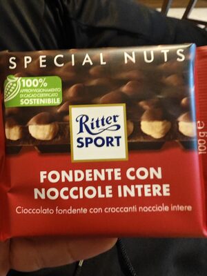 RITTER CHOCOLATE SEMI AMARGO CON AVELLANAS X 100GR