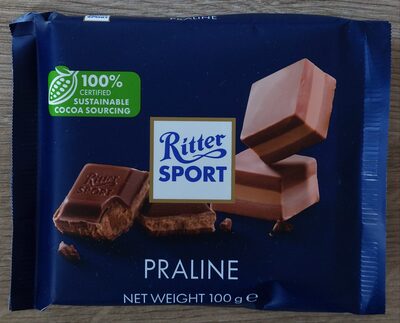 RITTER CHOCOLATE RELLENO DE PRALINE X 100GR